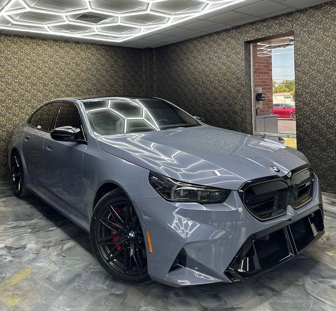 Glossy sedan after ceramic coating at RT Auto Spa