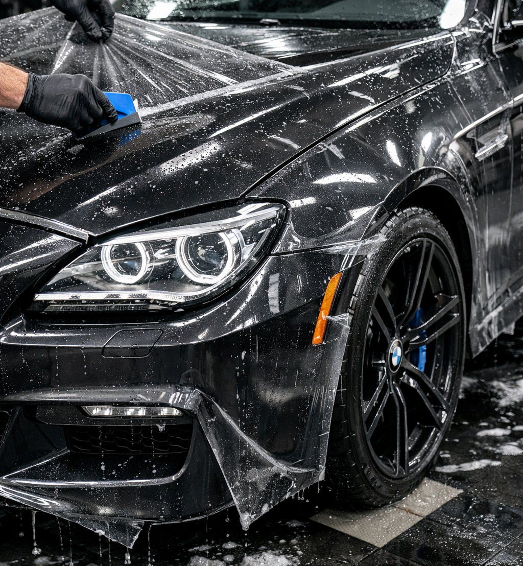 Car with full front PPF